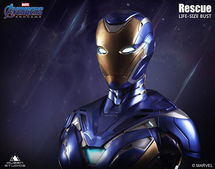 Actual product image Queen Studios Marvel's Avengers "Iron Man MK49/MK85" 1/1 Lifesize Bust Bundle