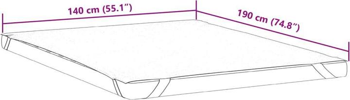 Actual product image VidaXL Mattress protector Mattress topper Mattress protector 140x190cm Waterproof (140 x 190 cm)