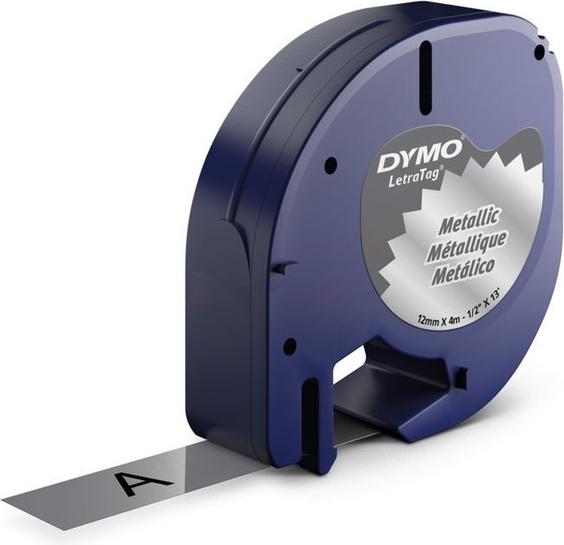 Produktbild Dymo LetraTAG Schriftband S0721750 (1.20 cm, Silber)