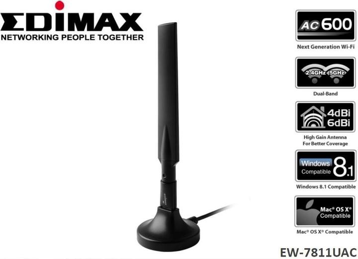 Actual product image edimax EW-7811UAC-AC600 Adapter (USB 2.0)