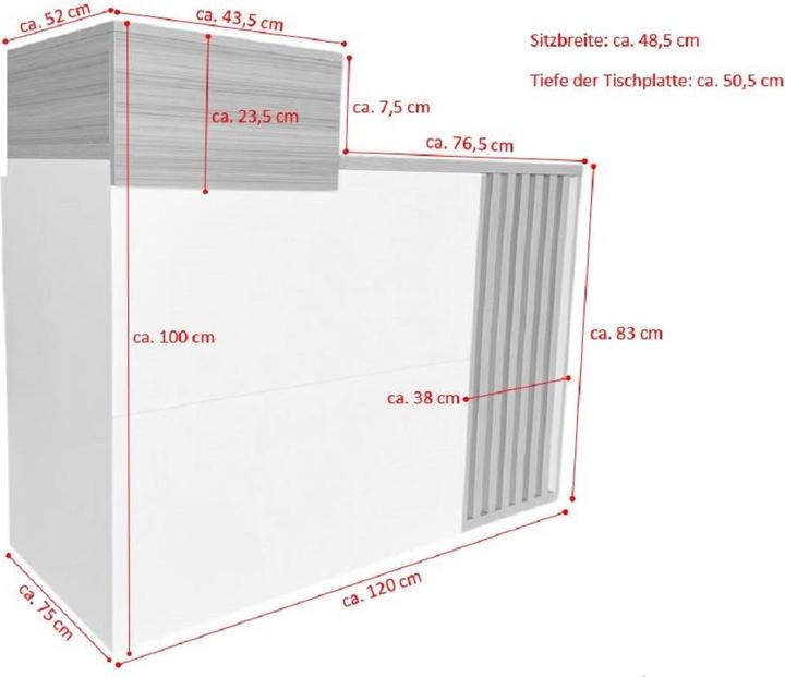 Produktbild Jet-Line Tresen (120 x 75 x 100 cm)
