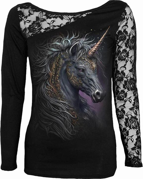 Spiral Celtic Unicorn TShirt Langärmlig