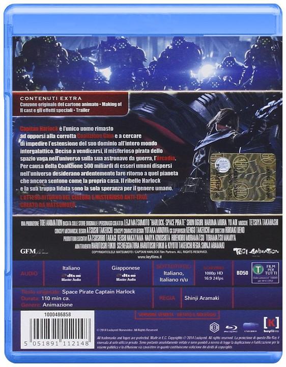 Produktbild Space Pirate Captain Harlock (Blu-ray, 2014, Italienisch)
