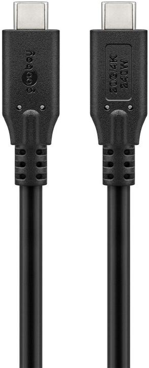 Image du produit Goobay Câble USB-C, USB4, 240 W, 20 Gbit/s, Power Delivery, 2 m (2 m, USB 4.0)