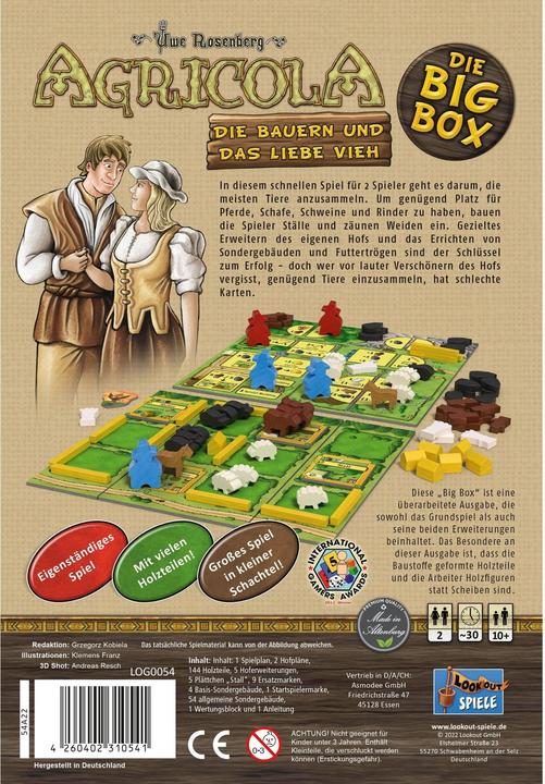 Image du produit ASS Altenburg 22160054 - Agricola : Les fermiers et le bétail - Bigbox, 2 joueurs, 10 ans (édition FR) (Allemand)