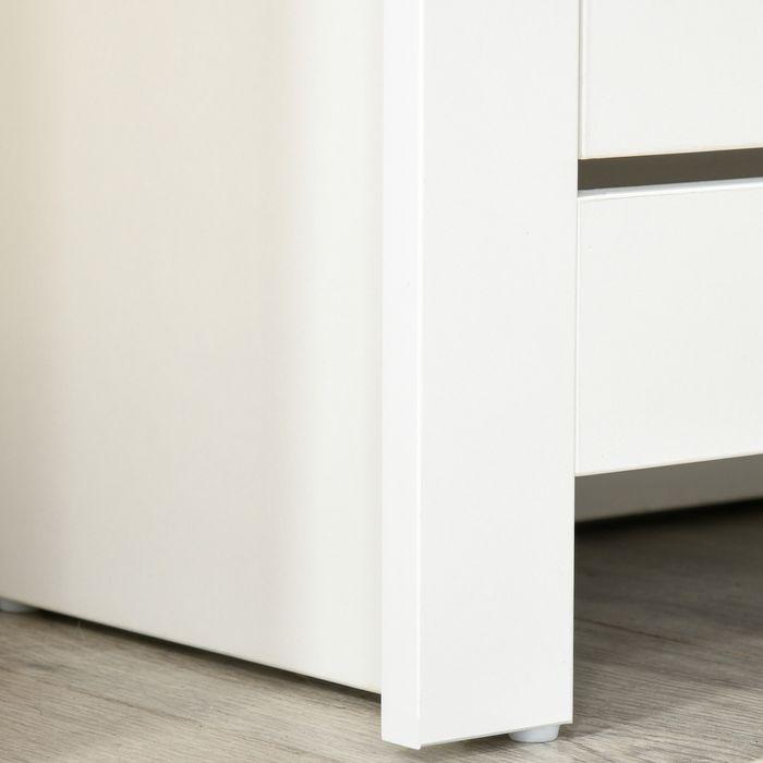 Immagine prodotto Swisshandel24 Scarpiera, 2 scomparti, 12 paia di scarpe, 72cmx26cmx80cm, bianco + marrone