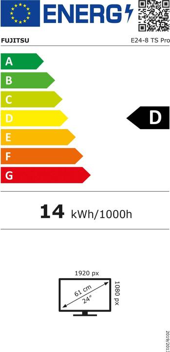 Energy Label Fujitsu E24-8 TS Pro (1920 x 1080 pixels, 23.80")