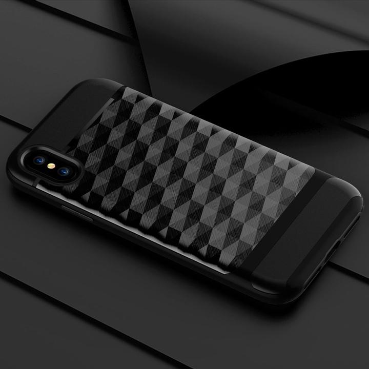 Produktbild König Design Apple iPhone X Hülle Case Handy Cover Schutz Tasche Schutzhülle Bumper Schwarz (Apple iPhone X)