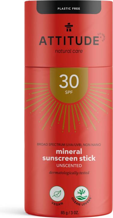 Image du produit Attitude Stick non parfumée (Crème solaire, SPF 30, 85 ml, 120 g)