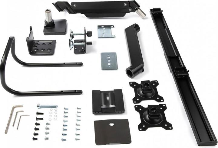 Actual product image StarTech ARMSLMBARDUO monitor mount (dual monitor, synchronized height adjustment, T (Table, 32")