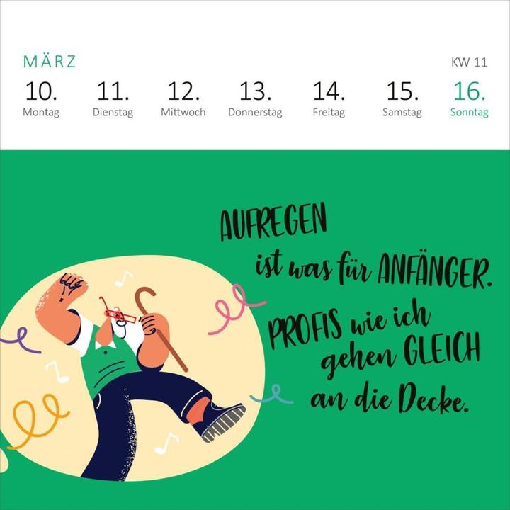 Produktbild Mini-Wochenkalender Tschüss Arbeit, hallo Ruhestand! 2025 (11.5 x 12.5 cm, Harter Einband, Deutsch)