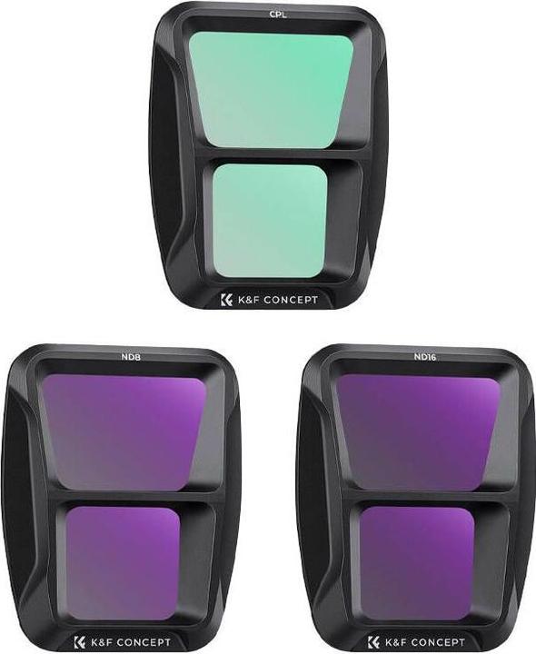 K&F Concept Filters CPL+ND8+ND16 Kit for DJI Air 3 (Drohnen Filter, DJI Air 3)