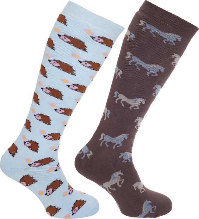 Universal Textiles Kniestrümpfe mit niedlichen TierDesigns 2 Paar (2er Pack, 37 - 42)