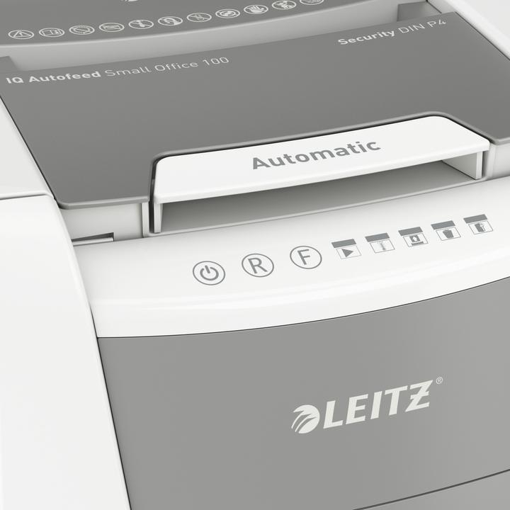Actual product image Leitz Shredder IQ Autofeed Small Office 100 particle cut 34 l (Particle cut)