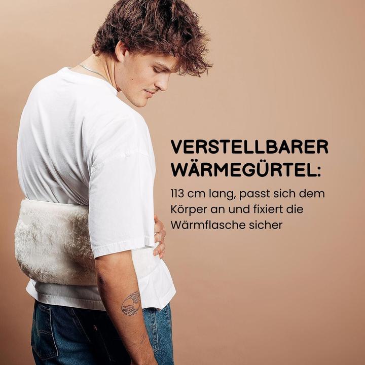 Image du produit Hermex Wärmegürtel- und Wärmflaschen-Set Handwärmer Bauchwärmer Heizflasche (0.80 l)