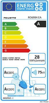 Etichetta energetica Rowenta RO6984 X-Trem Power Cyclonic Animal Care