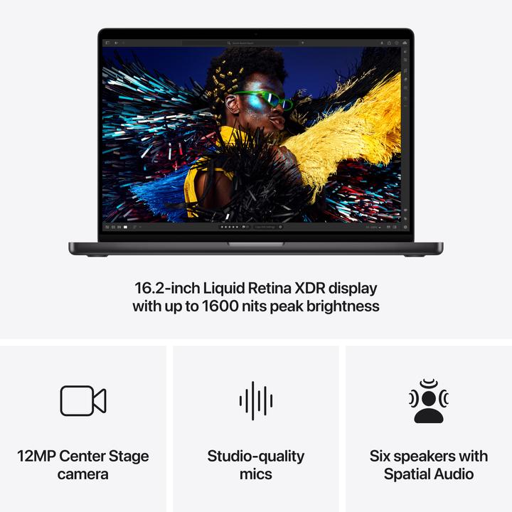 Produktbild Apple MacBook Pro 16 – 2024 Nano (16.20", M4 Max, 48 GB, 2000 GB, DE)