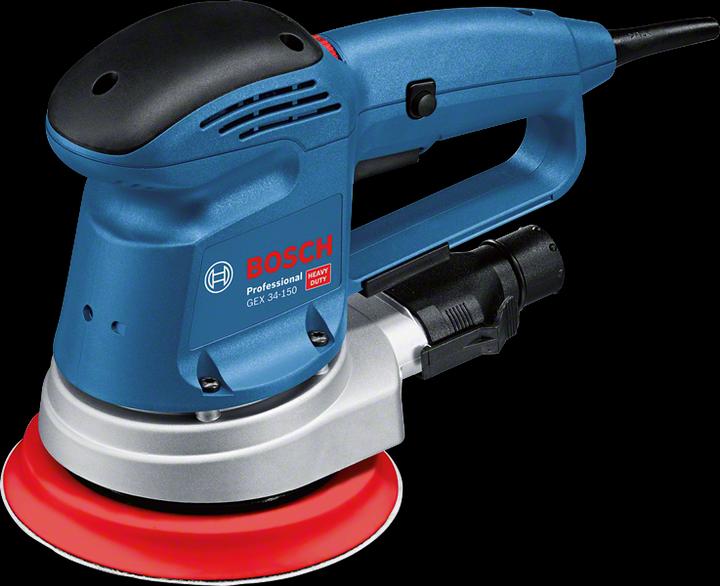Produktbild Bosch Professional Exzenterschleifer GEX 34-150, Schleifteller, 1 x Pap.staub-btl., 1 x Absaugad. (Exzenterschleifer, 340 W)