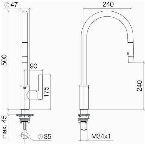Image du produit Dornbracht 33870875-33 EHM Pull-down Tare Ultra