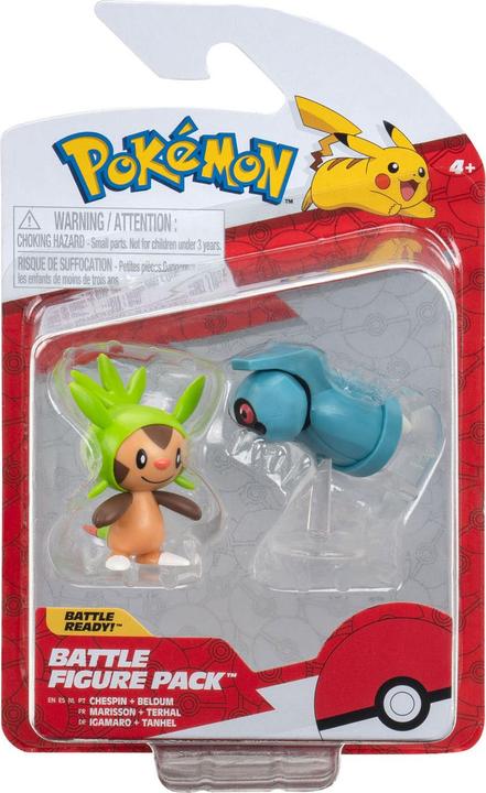 Actual product image Pokémon Battle Figure - Chespin & Beldum (PKW3014)