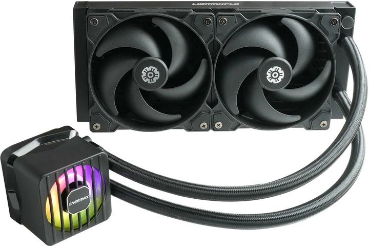 Actual product image Enermax LIQMAXFLO SR 240mm CPU AIO liquid cooler - Xtreme dual chamber PWM pump