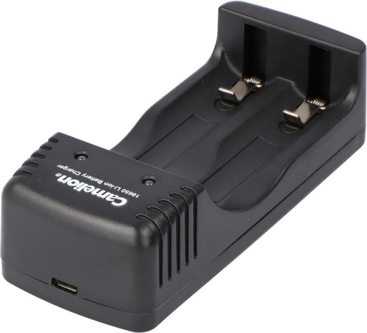 Image du produit Camelion Chargeur avec câble de charge Micro USB adapté à 1 ou 2 accus Li-ion 18650 (Chargeurs sans batterie)