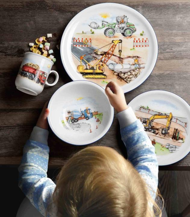 Produktbild Seltmann Weiden Kinderporzellan Set 65285 BAUSTELLE 3 teilig