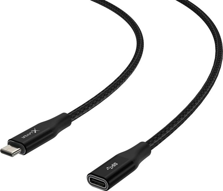 Produktbild Xlayer USB Type-C Verlängerungskabel(1,5m), schwarz (1.50 m, USB 3.2 Gen 2)