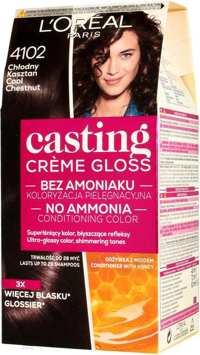 L'Oréal Paris L'Oréal Casting Creme Gloss hair dye 4102 Cool Chestnut (4102 Cool Chestnut)
