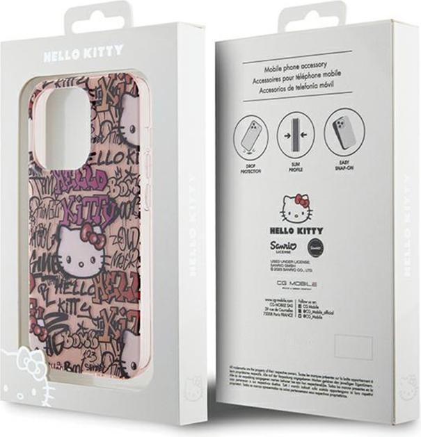 Immagine prodotto Hello Kitty HKHCP13LHDGPTP iPhone 13 Pro / 13 6.1" różowy/rosa custodia rigida IML Tags Graffiti (Apple iPhone 13 Pro)