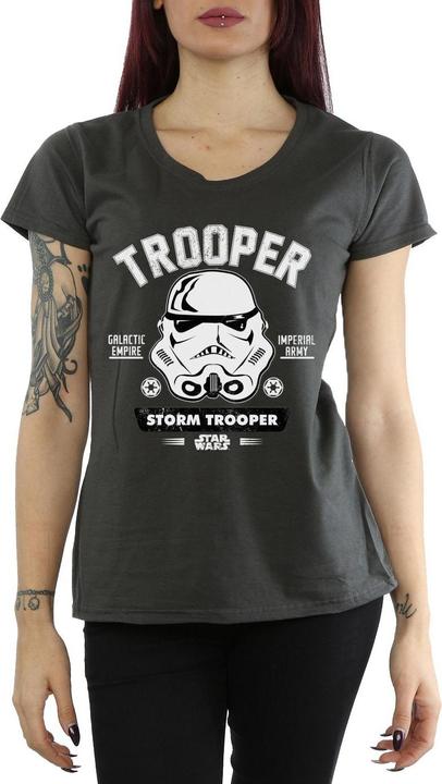 Actual product image Star Wars Womens/Ladies Stormtrooper Collegiate Cotton T-Shirt (XXL)