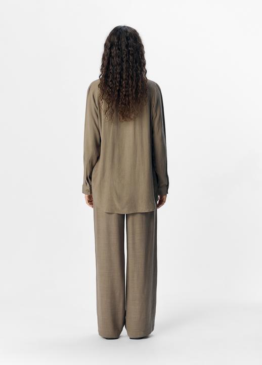 Image du produit Object Leinenmix Hose mit weitem Bein (42)