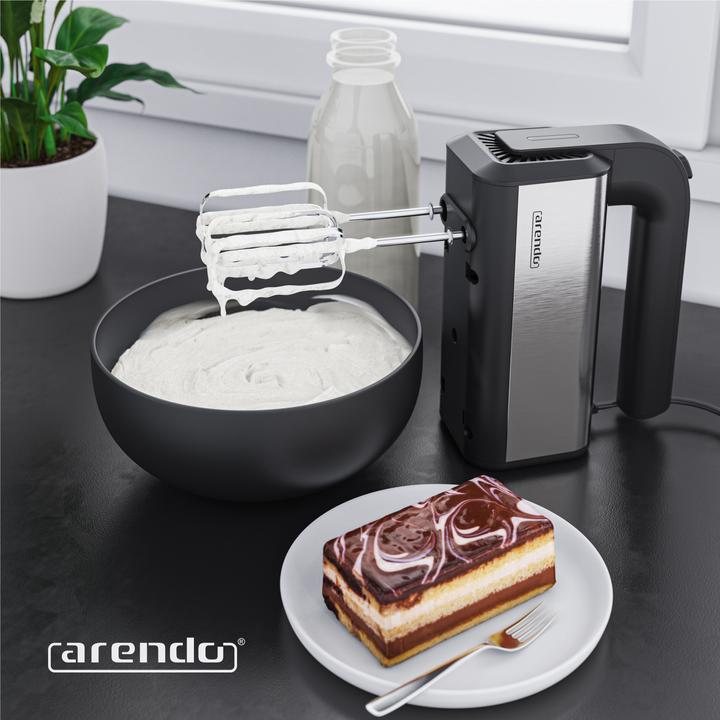 Actual product image Arendo Hand mixer, hand mixer, 5 speeds, incl. 2 whisks & 2 dough hooks, hand mixer 350 W (350 W)