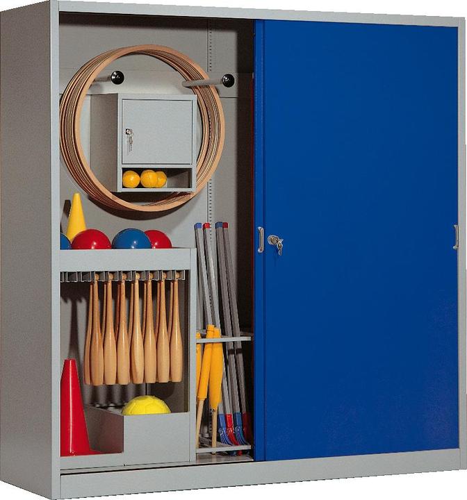Immagine prodotto C+P Armadietto per attrezzature sportive (HxLxP: 195x190x60 cm, con porte scorrevoli in lamiera piena