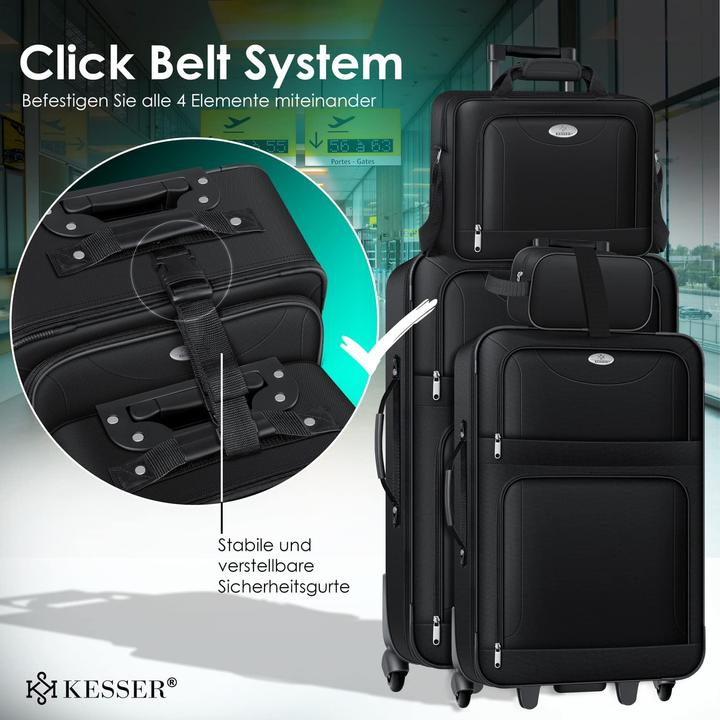 Image du produit Kesser Set de valises (60 l, Bagage à main (jusqu'à 50l), M (50 - 90l), L (90 - 115l))