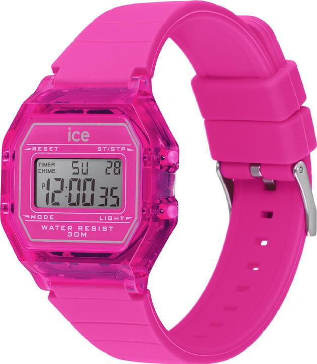 Actual product image ICE Watch Ice Digit Retro Neon Pink Clear Small (Digital watch, 32 mm)