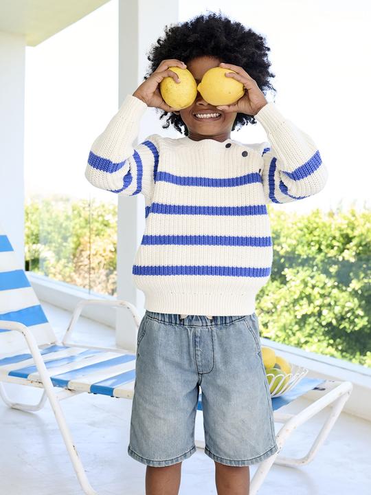 Image du produit Vertbaudet Jungen Jeans-Shorts mit Schlupfbund Oeko-Tex (104)