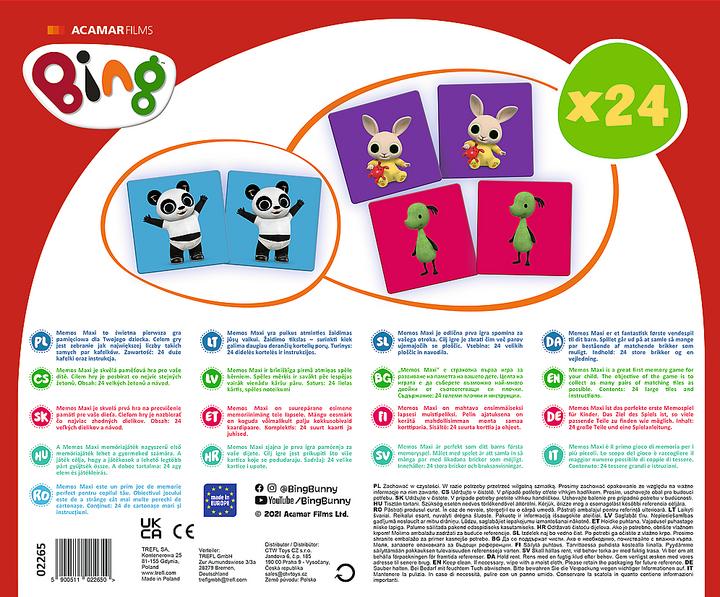 Actual product image Bing TREFL Memory Game (German, English)