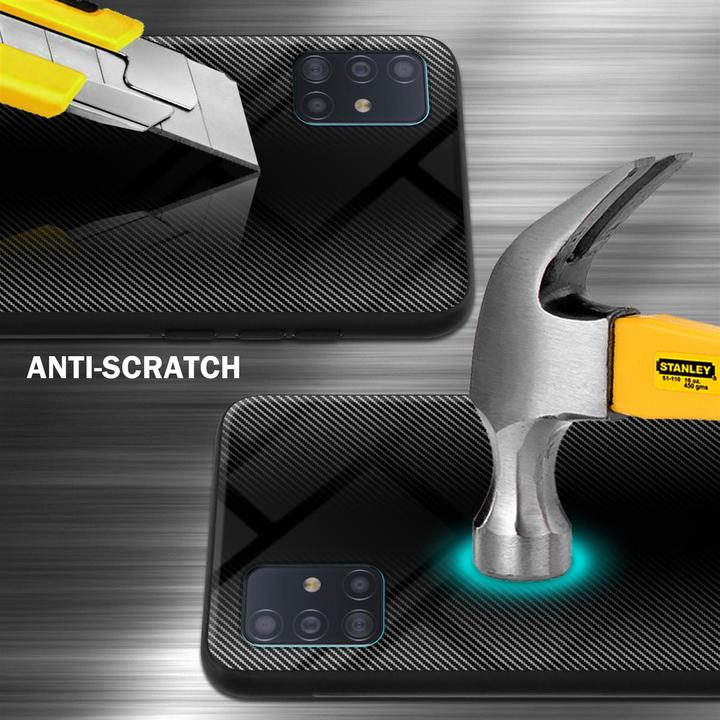 Produktbild Cadorabo TPU Gestreiftes Glas Cover (Samsung Galaxy M40s)