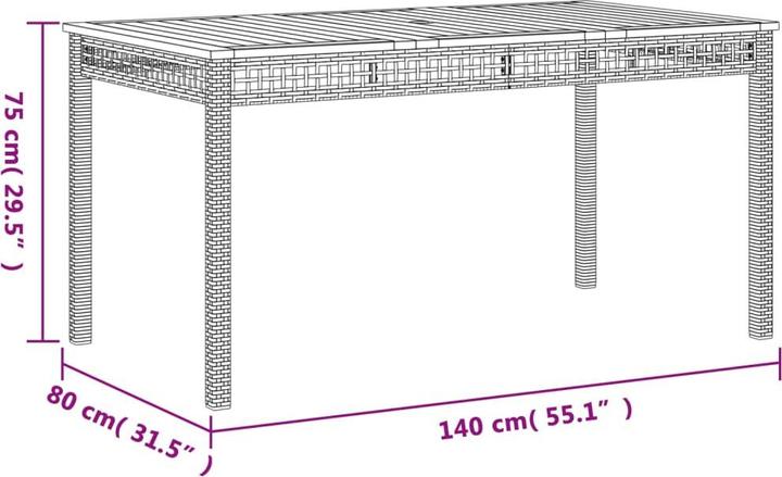 Produktbild VidaXL Gartentisch (90 cm)