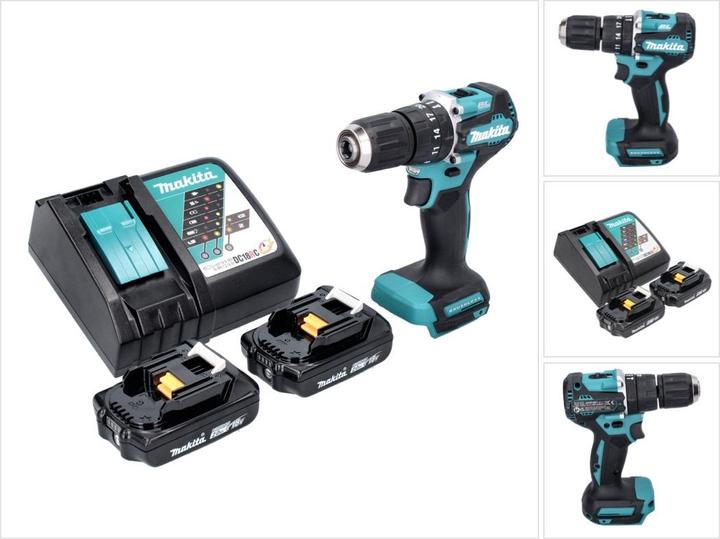 Actual product image Makita DHP 487 RA Perceuse-visseuse à percussion sans fil 18 V 40 Nm Brushless + 2x Batteries 2,0 (Rechargeable battery operated)