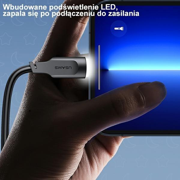 Actual product image Usams Charging Cable Type-C to Type-C - White (1.20 m)