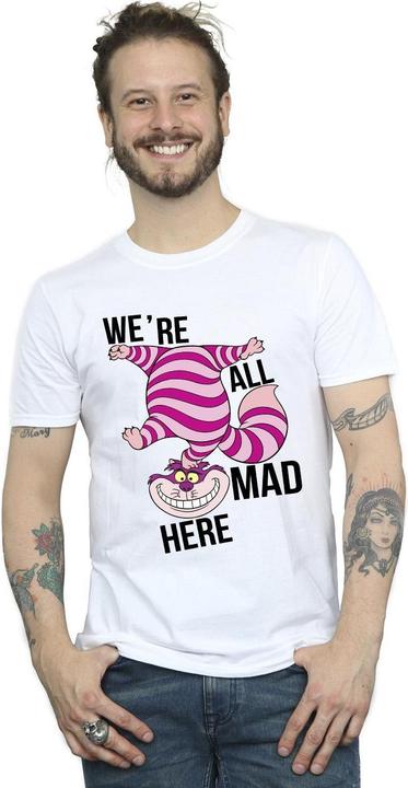 Actual product image Disney Mens Alice In Wonderland All Mad Here T-Shirt (4XL)
