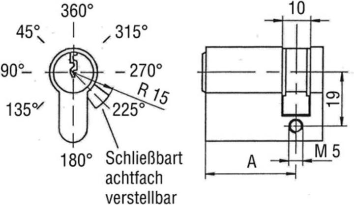 Produktbild BKS Profilhalbzylinder 8900 31/10 mm Anzahl Schlüssel: 3 gleichschliessend (Profilzylinder)