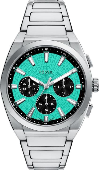 Actual product image Fossil EVERETT Heren Horloge 44 mm - Zilverkleurig (Chronograph, 44 mm)
