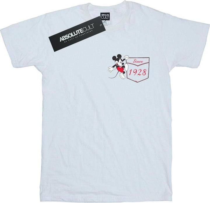 Disney Mickey Mouse Faux Pocket Since 1928 TShirt (L)