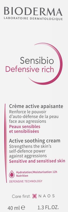 Actual product image Bioderma Sensibio Defensive Rich (40 ml, 24h cream)