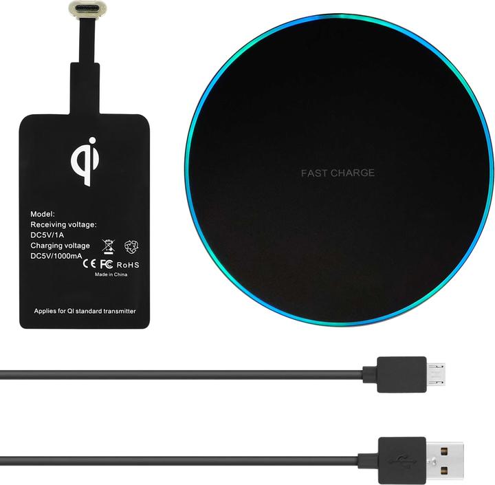 Immagine prodotto Avizar Caricatore QI + ricevitore di ricarica QI USB-C (5 W)