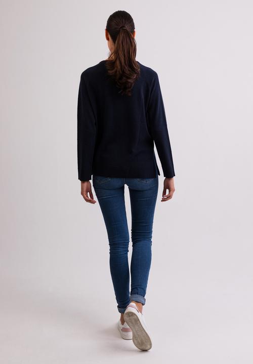Produktbild Cash-Mere Kaschmir Rundhals Pullover mit Seitenschlitzen (L)