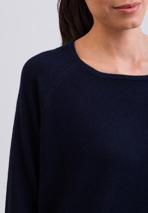 Produktbild Cash-Mere Kaschmir Rundhals Pullover mit Seitenschlitzen (L)